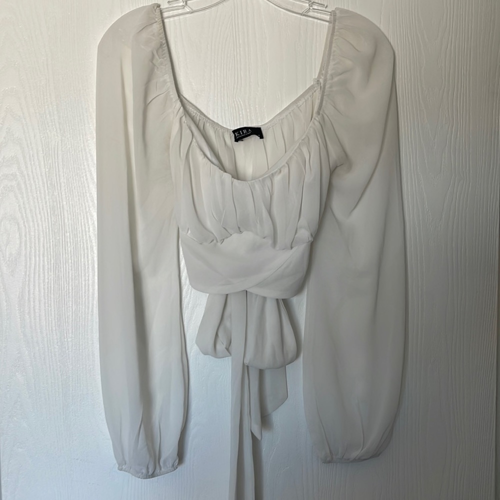 Akira white crop top